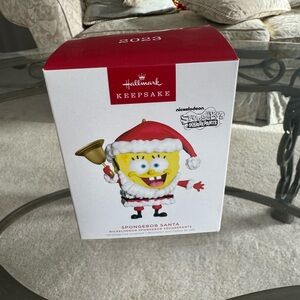 NIB 2023 Hallmark Sponge Bob Santa Keepsake Ornament